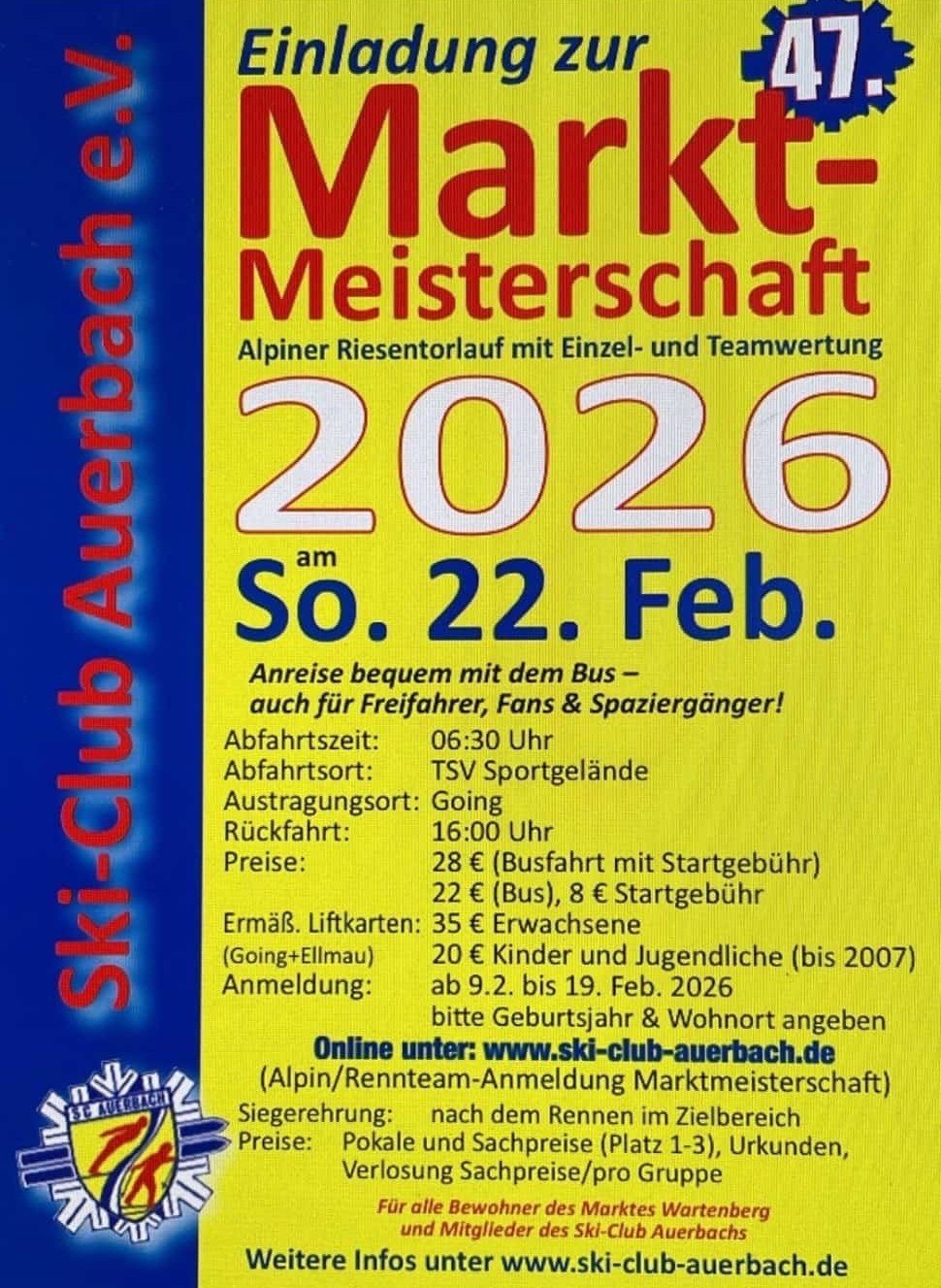 47. Marktmeisterschaft im Riesenslalom 2026